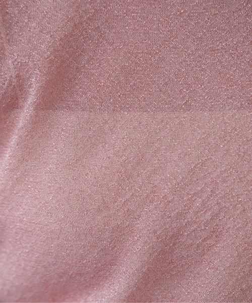 FREE'S MART（フリーズマート）の「◇コンパクトラメシアー半袖ニット（ニット/セーター・レディース・ピンク/シルバー/ブラック・FREE）」の8枚目の写真