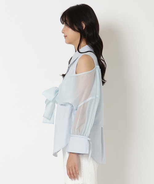 セール】フロントリボンオフショルシャツ（シャツ/ブラウス