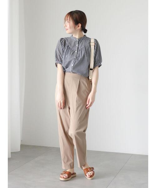 Te chichi TERRASSE（テチチテラス）の「【イージーケア/接触冷感】ギャザー切替ブラウス（シャツ/ブラウス・レディース・グリーン/ブルー/オフホワイト/ホワイト・F）」の10枚目の写真