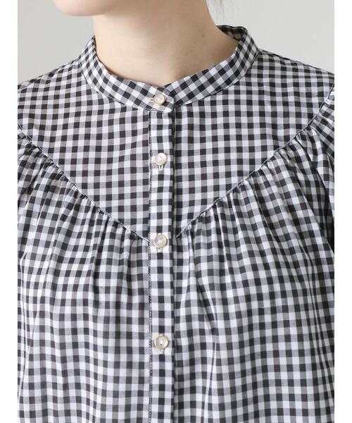 Te chichi TERRASSE（テチチテラス）の「【イージーケア/接触冷感】ギャザー切替ブラウス（シャツ/ブラウス・レディース・グリーン/ブルー/オフホワイト/ホワイト・F）」の14枚目の写真