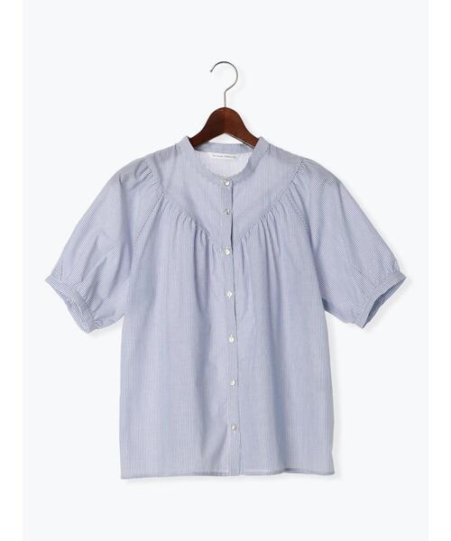 Te chichi TERRASSE（テチチテラス）の「【イージーケア/接触冷感】ギャザー切替ブラウス（シャツ/ブラウス・レディース・グリーン/ブルー/オフホワイト/ホワイト・F）」の17枚目の写真