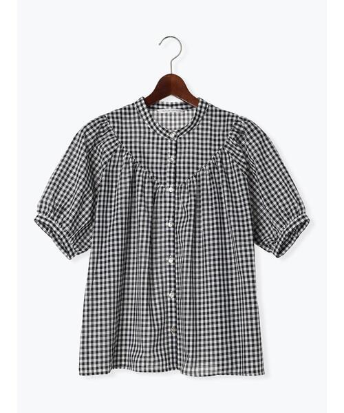 Te chichi TERRASSE（テチチテラス）の「【イージーケア/接触冷感】ギャザー切替ブラウス（シャツ/ブラウス・レディース・グリーン/ブルー/オフホワイト/ホワイト・F）」の18枚目の写真