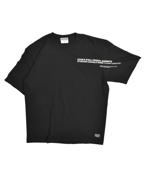 DOUBLE STEAL（ダブルスティール）の「ショルダーロングプリント Tシャツ（Tシャツ/カットソー・メンズ・ブラック/ダークブラウン/ホワイト・X-LARGE/LARGE）」の2枚目の写真