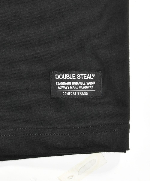 DOUBLE STEAL（ダブルスティール）の「ショルダーロングプリント Tシャツ（Tシャツ/カットソー・メンズ・ブラック/ダークブラウン/ホワイト・X-LARGE/LARGE）」の10枚目の写真