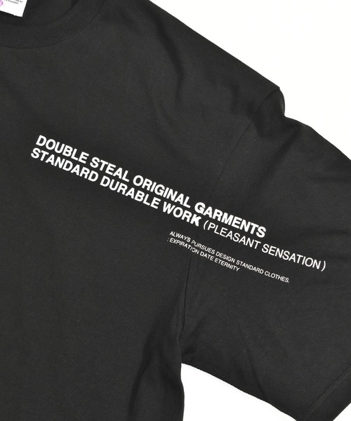 DOUBLE STEAL（ダブルスティール）の「ショルダーロングプリント Tシャツ（Tシャツ/カットソー・メンズ・ブラック/ダークブラウン/ホワイト・X-LARGE/LARGE）」の11枚目の写真