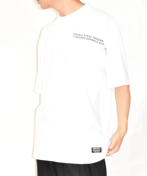 DOUBLE STEAL（ダブルスティール）の「ショルダーロングプリント Tシャツ（Tシャツ/カットソー・メンズ・ブラック/ダークブラウン/ホワイト・X-LARGE/LARGE）」の19枚目の写真