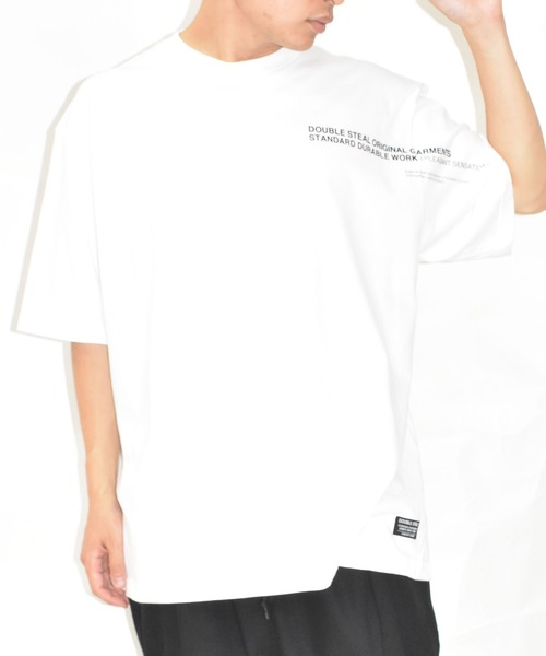 DOUBLE STEAL（ダブルスティール）の「ショルダーロングプリント Tシャツ（Tシャツ/カットソー・メンズ・ブラック/ダークブラウン/ホワイト・X-LARGE/LARGE）」の21枚目の写真