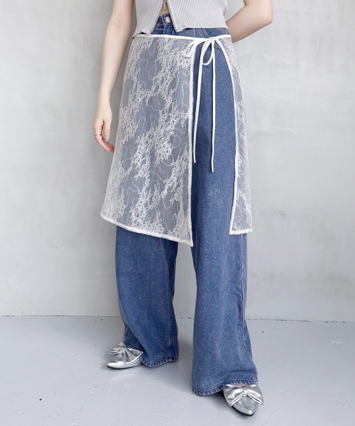 Heather（ヘザー）の「レイヤードラップスカート  132182（スカート・レディース・ホワイト系その他2/ホワイト系その他・FREE）」の2枚目の写真