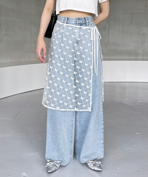 Heather（ヘザー）の「レイヤードラップスカート  132182（スカート・レディース・ホワイト系その他2/ホワイト系その他・FREE）」の3枚目の写真