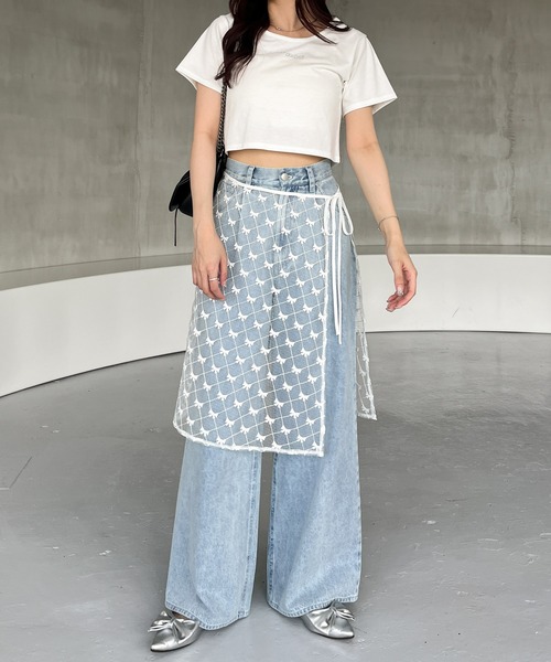 Heather（ヘザー）の「レイヤードラップスカート  132182（スカート・レディース・ホワイト系その他2/ホワイト系その他・FREE）」の4枚目の写真