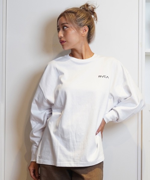 RVCA(ルーカ)の「【ムラサキスポーツ限定】RVCA/ルーカバックプリント ロンT BE044-P50(Tシャツ/カットソー・レディース・ピンク/ブラック×ホワイト/ホワイト×ブラック/ブラック×ピンク・M/S)」の2枚目の写真