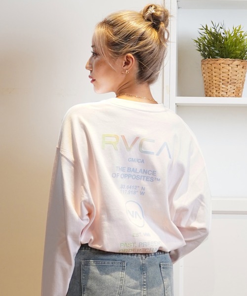 RVCA(ルーカ)の「【ムラサキスポーツ限定】RVCA/ルーカバックプリント ロンT BE044-P50(Tシャツ/カットソー・レディース・ピンク/ブラック×ホワイト/ホワイト×ブラック/ブラック×ピンク・M/S)」の4枚目の写真