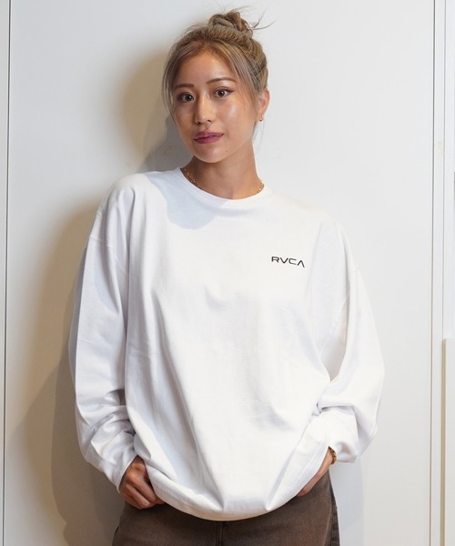RVCA(ルーカ)の「【ムラサキスポーツ限定】RVCA/ルーカバックプリント ロンT BE044-P50(Tシャツ/カットソー・レディース・ピンク/ブラック×ホワイト/ホワイト×ブラック/ブラック×ピンク・M/S)」の5枚目の写真