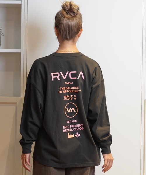 RVCA(ルーカ)の「【ムラサキスポーツ限定】RVCA/ルーカバックプリント ロンT BE044-P50(Tシャツ/カットソー・レディース・ピンク/ブラック×ホワイト/ホワイト×ブラック/ブラック×ピンク・M/S)」の11枚目の写真