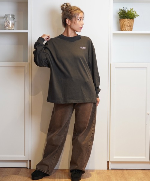 RVCA(ルーカ)の「【ムラサキスポーツ限定】RVCA/ルーカバックプリント ロンT BE044-P50(Tシャツ/カットソー・レディース・ピンク/ブラック×ホワイト/ホワイト×ブラック/ブラック×ピンク・M/S)」の12枚目の写真