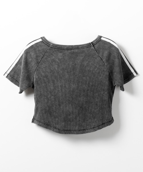 me+em select(ミームセレクト)の「※※サイドラインヴィンテージショートリブTシャツ / sideline vintage short lib T-shirt(Tシャツ/カットソー・レディース・ブラック/グレー・FREE)」の22枚目の写真