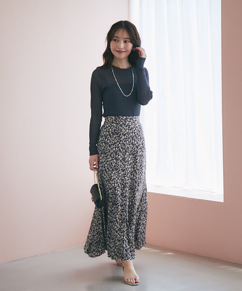 La boutique BonBon（ラブティックボンボン）の「2WAYシアーリブニット（ニット/セーター・レディース・チャコールグレー/オフホワイト/ピンク・FREE）」の22枚目の写真