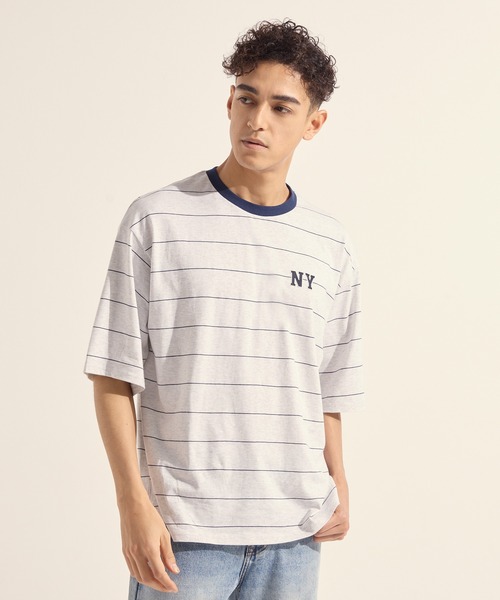 セール】ボーダーワッペンTシャツ（Tシャツ/カットソー）｜coca