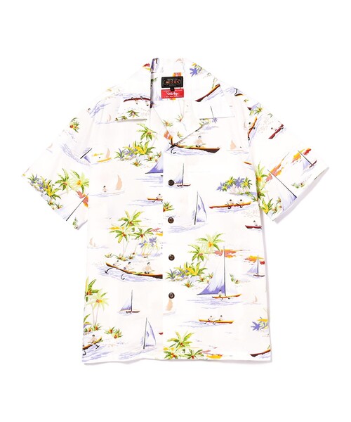 BEAMS PLUS（ビームスプラス）の「DALE HOPE / 別注 Short Sleeve Aloha Shirt（シャツ/ブラウス・メンズ・オフホワイト/ブルー・SMALL/MEDIUM/X-LARGE/LARGE）」の14枚目の写真