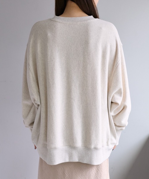 PUAL CE CIN(ピュアルセシン)の「フロッキープリントスウェットプルオーバー(スウェット・レディース・ベージュ/オートミール/チャコールグレー・FREE)」の15枚目の写真