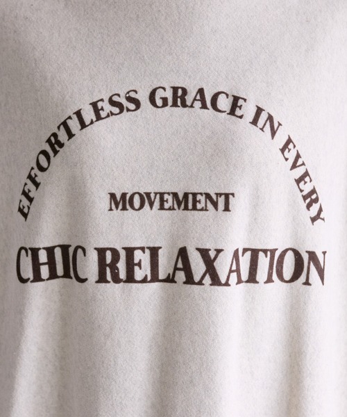 PUAL CE CIN(ピュアルセシン)の「フロッキープリントスウェットプルオーバー(スウェット・レディース・ベージュ/オートミール/チャコールグレー・FREE)」の17枚目の写真