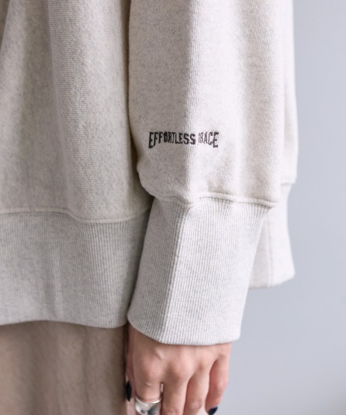 PUAL CE CIN(ピュアルセシン)の「フロッキープリントスウェットプルオーバー(スウェット・レディース・ベージュ/オートミール/チャコールグレー・FREE)」の19枚目の写真