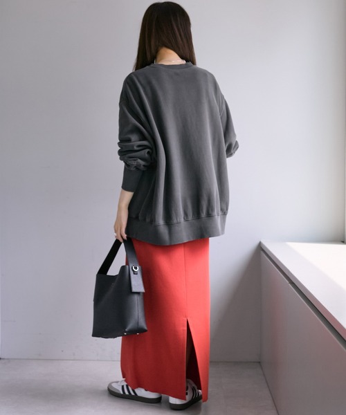 PUAL CE CIN(ピュアルセシン)の「フロッキープリントスウェットプルオーバー(スウェット・レディース・ベージュ/オートミール/チャコールグレー・FREE)」の12枚目の写真