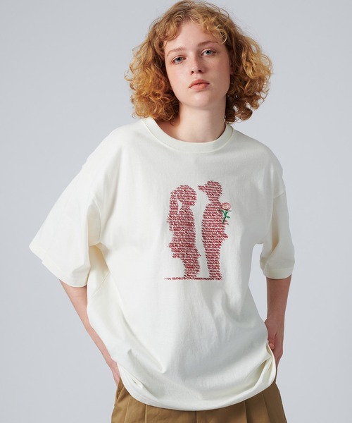 ONCILY（オンシェリー）の「MOTION GRAPHIC LOGO T-SHIRT / モーショングラフィックロゴTシャツ（Tシャツ/カットソー・メンズ・レッド/ブルー・LARGE/MEDIUM/SMALL）」の8枚目の写真