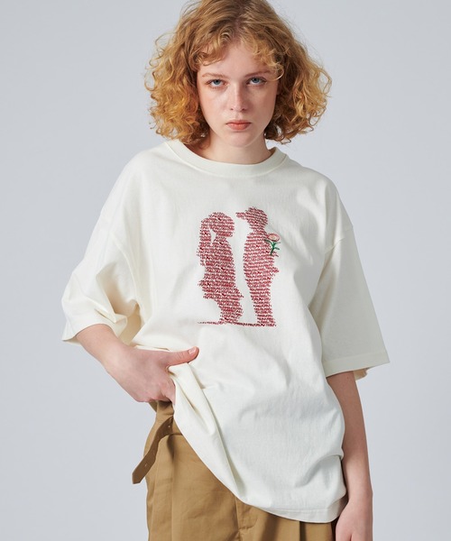 ONCILY（オンシェリー）の「MOTION GRAPHIC LOGO T-SHIRT / モーショングラフィックロゴTシャツ（Tシャツ/カットソー・メンズ・レッド/ブルー・LARGE/MEDIUM/SMALL）」の9枚目の写真