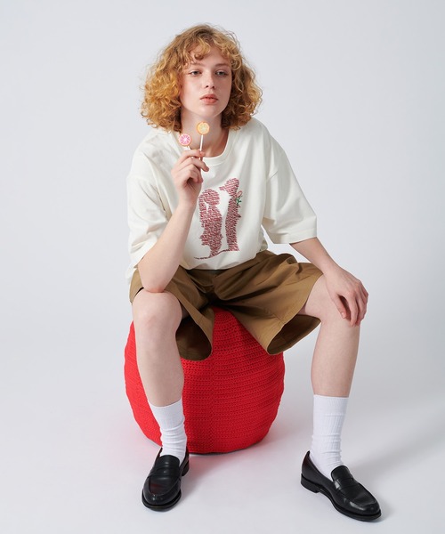 ONCILY（オンシェリー）の「MOTION GRAPHIC LOGO T-SHIRT / モーショングラフィックロゴTシャツ（Tシャツ/カットソー・メンズ・レッド/ブルー・LARGE/MEDIUM/SMALL）」の13枚目の写真