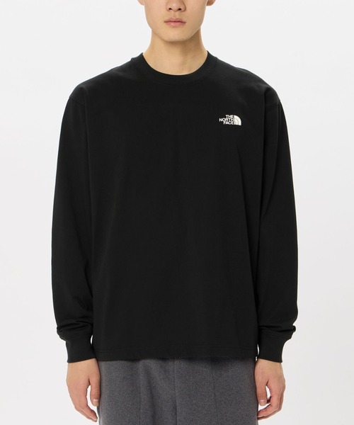 THE NORTH FACE(ザノースフェイス)の「THE NORTH FACE L/S Back Square Logo Tee NT82333(Tシャツ/カットソー・メンズ・ブラック/ホワイト・LARGE/MEDIUM/SMALL/X-LARGE)」の4枚目の写真