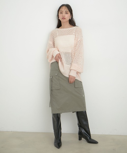 Juze（ジュゼ）の「ワイドロングブーツ（ブーツ・レディース・ベージュ/シルバー/ブラック・L/M/S）」の16枚目の写真