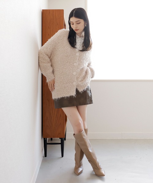 Juze（ジュゼ）の「ワイドロングブーツ（ブーツ・レディース・ベージュ/シルバー/ブラック・L/M/S）」の20枚目の写真