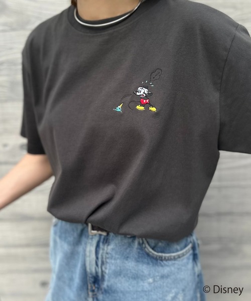 Disney(ディズニー)】別注 ミッキーマウス /アイスクリーム刺繍
