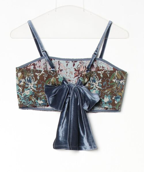 Unitage（ユニテージ）の「アンティーク調ジャガードビスチェ（ベスト・レディース・ベージュ/ブラウン・FREE）」の11枚目の写真