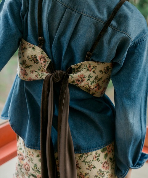 Unitage（ユニテージ）の「アンティーク調ジャガードビスチェ（ベスト・レディース・ベージュ/ブラウン・FREE）」の12枚目の写真