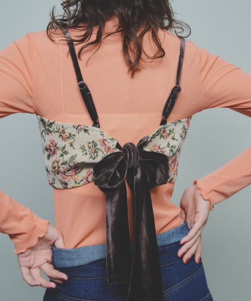 Unitage（ユニテージ）の「アンティーク調ジャガードビスチェ（ベスト・レディース・ベージュ/ブラウン・FREE）」の21枚目の写真