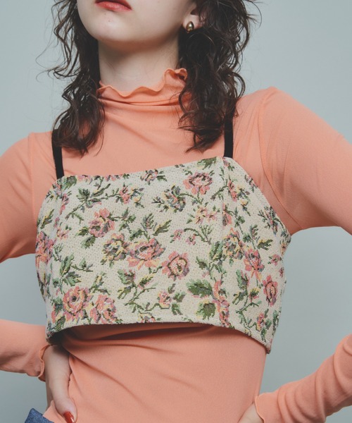 Unitage（ユニテージ）の「アンティーク調ジャガードビスチェ（ベスト・レディース・ベージュ/ブラウン・FREE）」の19枚目の写真