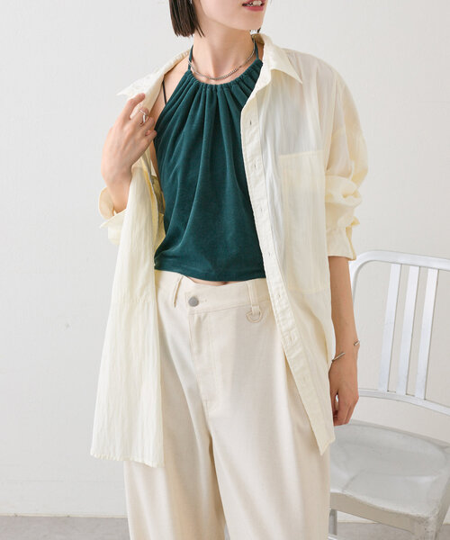 mystic（ミスティック）の「ベロアホルターキャミソール（キャミソール・レディース・ブラック/グリーン・FREE）」の13枚目の写真