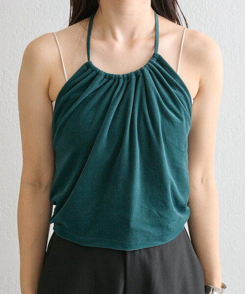 mystic（ミスティック）の「ベロアホルターキャミソール（キャミソール・レディース・ブラック/グリーン・FREE）」の18枚目の写真