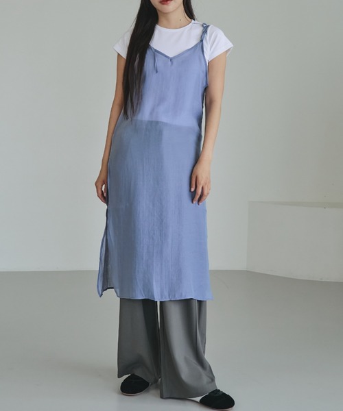 ブラウス シャツ 「unnome」シアーキャミソールチュニック レディース unnome》シアーキャミソールチュニック（シャツ/ブラウス