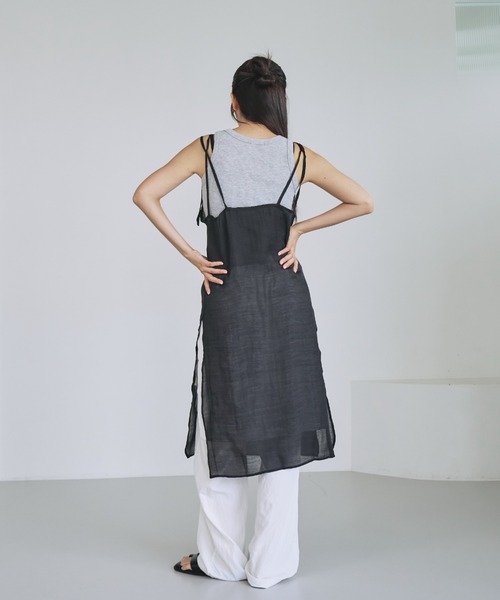 nemne store(ネンネストア)の「《unnome》シアーキャミソールチュニック(シャツ/ブラウス・レディース・ブラック/サックスブルー/アイボリー・フリー)」の15枚目の写真