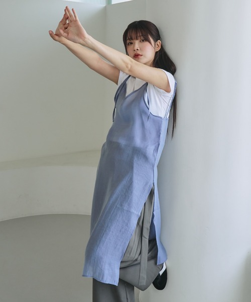 nemne store(ネンネストア)の「《unnome》シアーキャミソールチュニック(シャツ/ブラウス・レディース・ブラック/サックスブルー/アイボリー・フリー)」の8枚目の写真