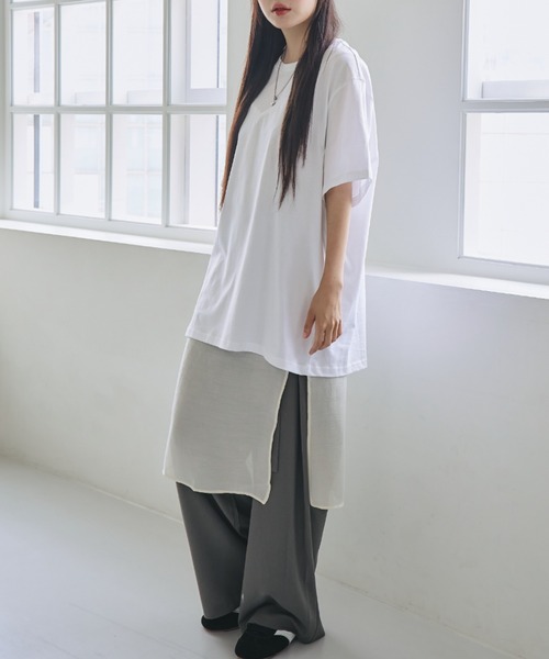 nemne store(ネンネストア)の「《unnome》シアーキャミソールチュニック(シャツ/ブラウス・レディース・ブラック/サックスブルー/アイボリー・フリー)」の5枚目の写真