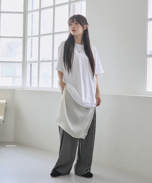 nemne store(ネンネストア)の「《unnome》シアーキャミソールチュニック(シャツ/ブラウス・レディース・ブラック/サックスブルー/アイボリー・フリー)」の20枚目の写真