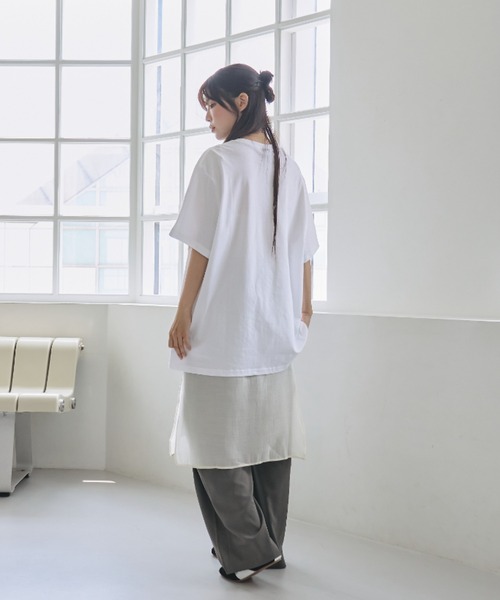 nemne store(ネンネストア)の「《unnome》シアーキャミソールチュニック(シャツ/ブラウス・レディース・ブラック/サックスブルー/アイボリー・フリー)」の19枚目の写真