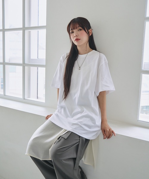 nemne store(ネンネストア)の「《unnome》シアーキャミソールチュニック(シャツ/ブラウス・レディース・ブラック/サックスブルー/アイボリー・フリー)」の21枚目の写真