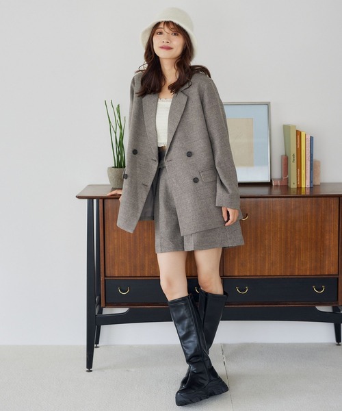 mysty woman(ミスティウーマン)の「ベルトツキアソートショートパンツ 149588(その他パンツ・レディース・ブラウン系その他/モカ/ブラック系その他/グレー・FREE)」の12枚目の写真