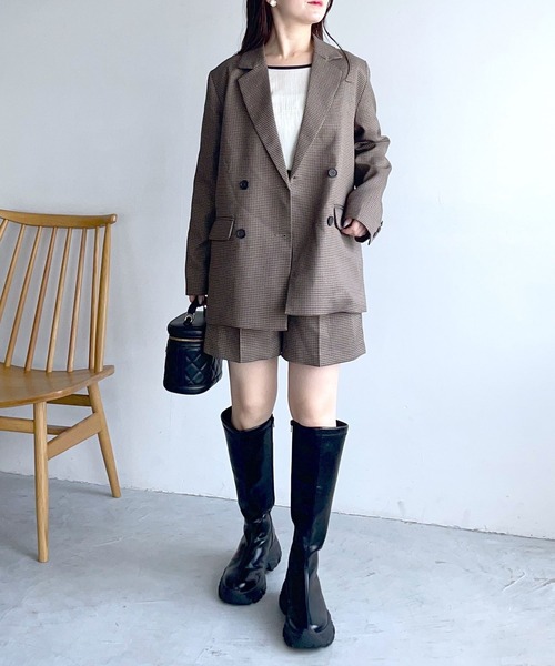 mysty woman(ミスティウーマン)の「ベルトツキアソートショートパンツ 149588(その他パンツ・レディース・ブラウン系その他/モカ/ブラック系その他/グレー・FREE)」の6枚目の写真