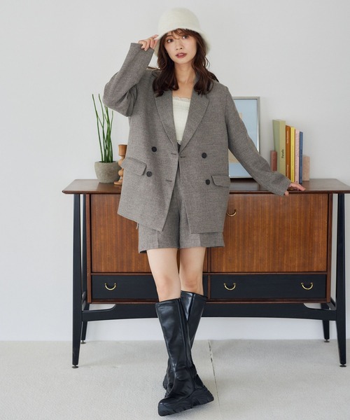 mysty woman(ミスティウーマン)の「ベルトツキアソートショートパンツ 149588(その他パンツ・レディース・ブラウン系その他/モカ/ブラック系その他/グレー・FREE)」の8枚目の写真